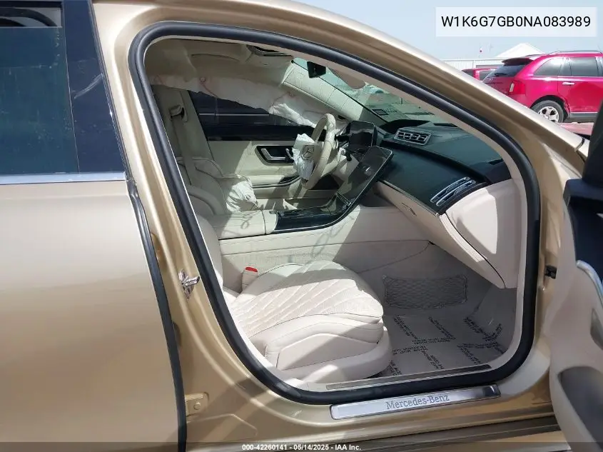 Auction sale of the 2022 Mercedes Benz S klasse , vin: W1K6G7GB0NA083989, lot number: 42260141