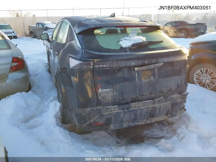 Auction sale of the 2023 Nissan Ariya , vin: JN1BF0BAXPM403051, lot number: 30079038