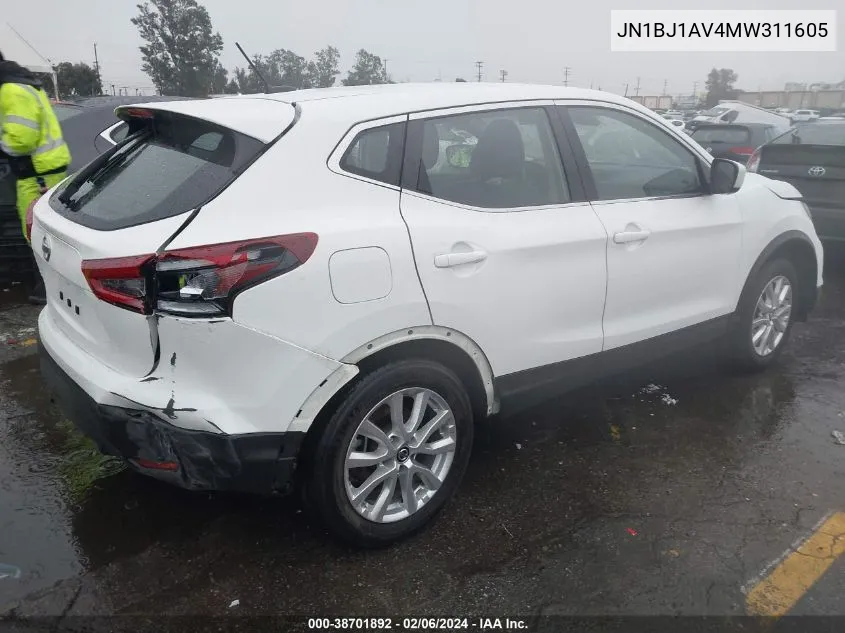 Auction sale of the 2021 Nissan Rogue , vin: JN1BJ1AV4MW311605, lot number: 38701892