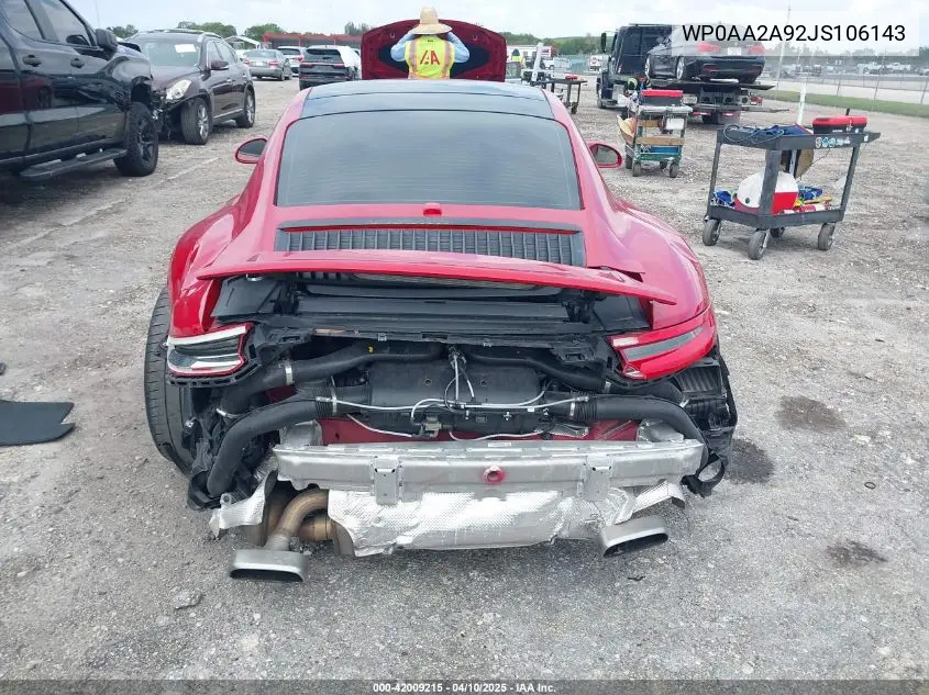 Auction sale of the 2018 Porsche 911 , vin: WP0AA2A92JS106143, lot number: 42009215