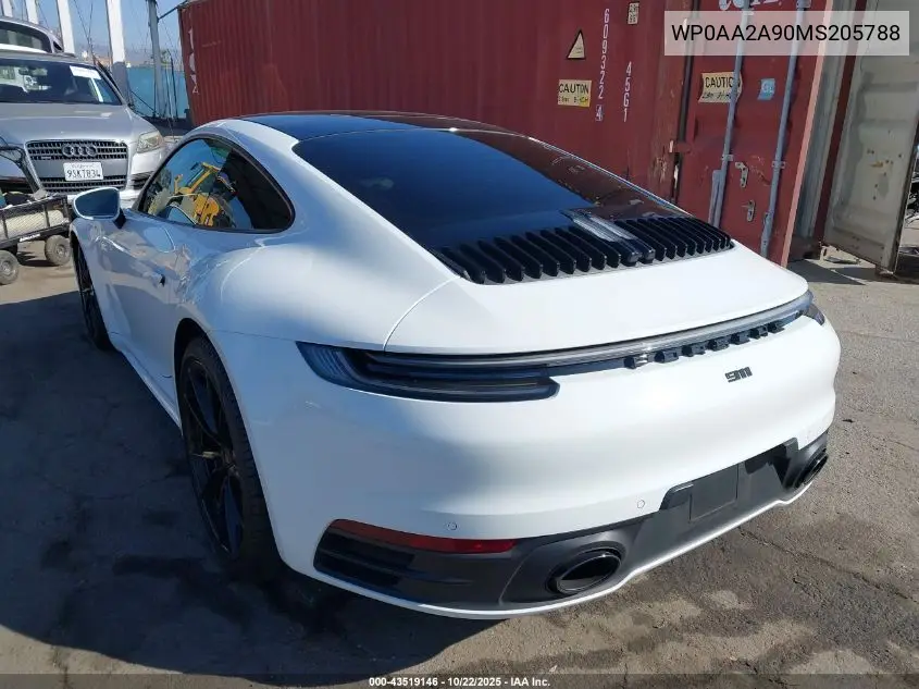 Auction sale of the 2021 Porsche 911 , vin: WP0AA2A90MS205788, lot number: 43519146