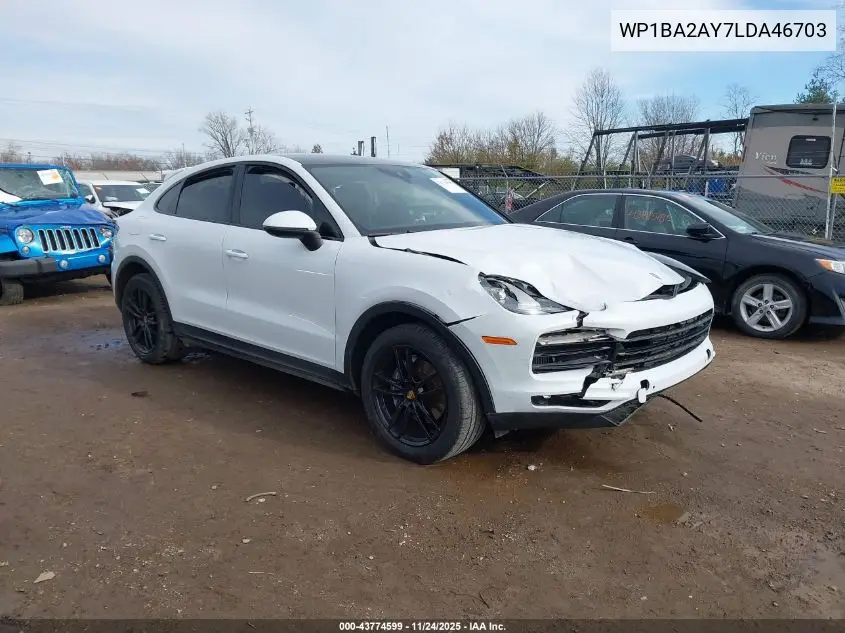 Auction sale of the 2020 Porsche Cayenne Coupe , vin: WP1BA2AY7LDA46703, lot number: 43774599