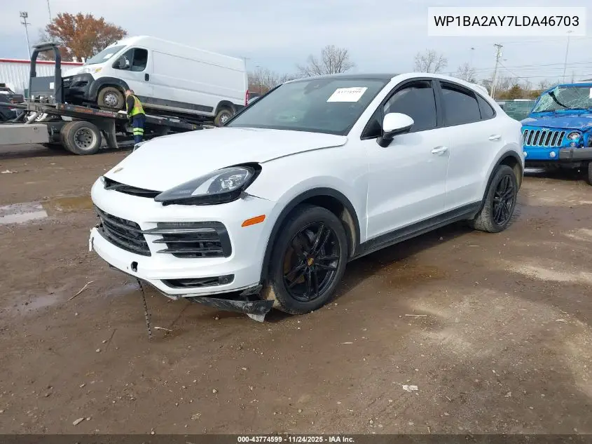 Auction sale of the 2020 Porsche Cayenne Coupe , vin: WP1BA2AY7LDA46703, lot number: 43774599