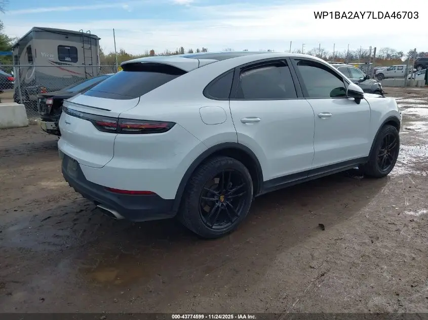 Auction sale of the 2020 Porsche Cayenne Coupe , vin: WP1BA2AY7LDA46703, lot number: 43774599