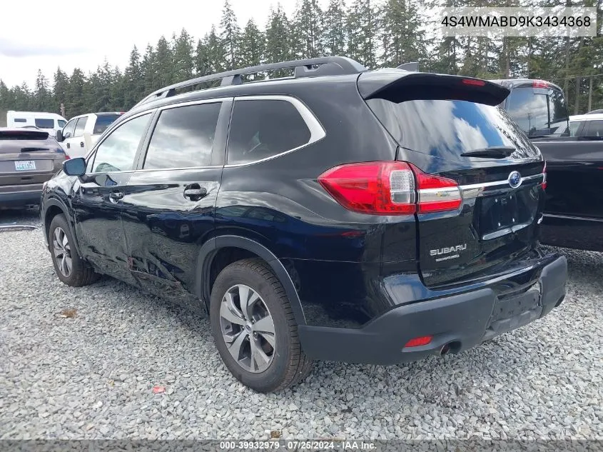 Auction sale of the 2019 Subaru Ascent , vin: 4S4WMABD9K3434368, lot number: 39932979