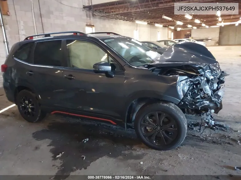 Auction sale of the 2023 Subaru Forester , vin: JF2SKAJCXPH537649, lot number: 38778066