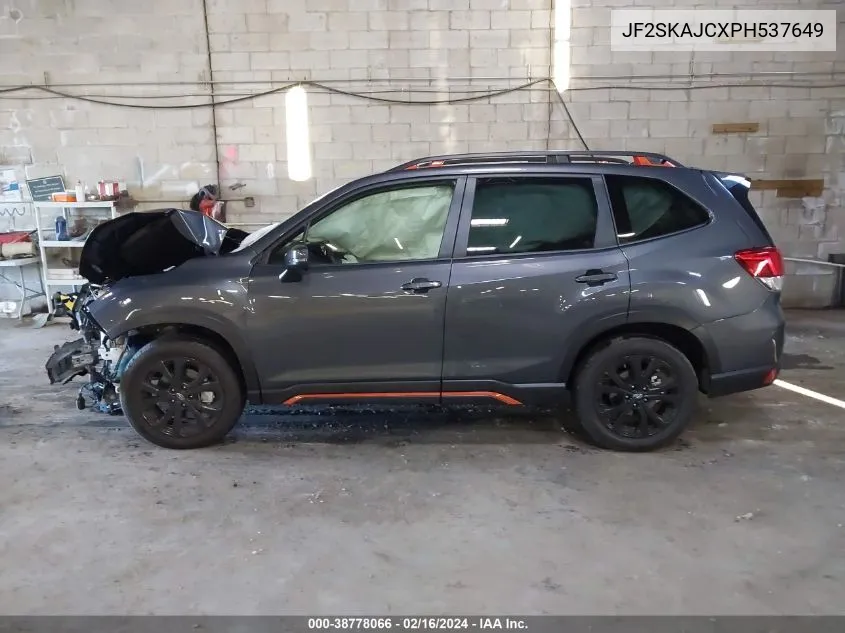 Auction sale of the 2023 Subaru Forester , vin: JF2SKAJCXPH537649, lot number: 38778066