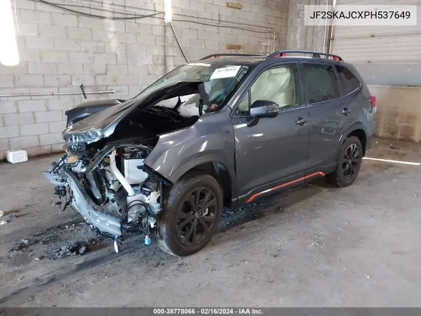 Auction sale of the 2023 Subaru Forester , vin: JF2SKAJCXPH537649, lot number: 38778066