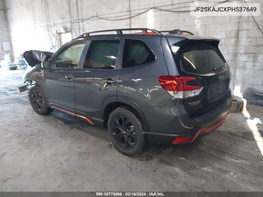 Auction sale of the 2023 Subaru Forester , vin: JF2SKAJCXPH537649, lot number: 38778066