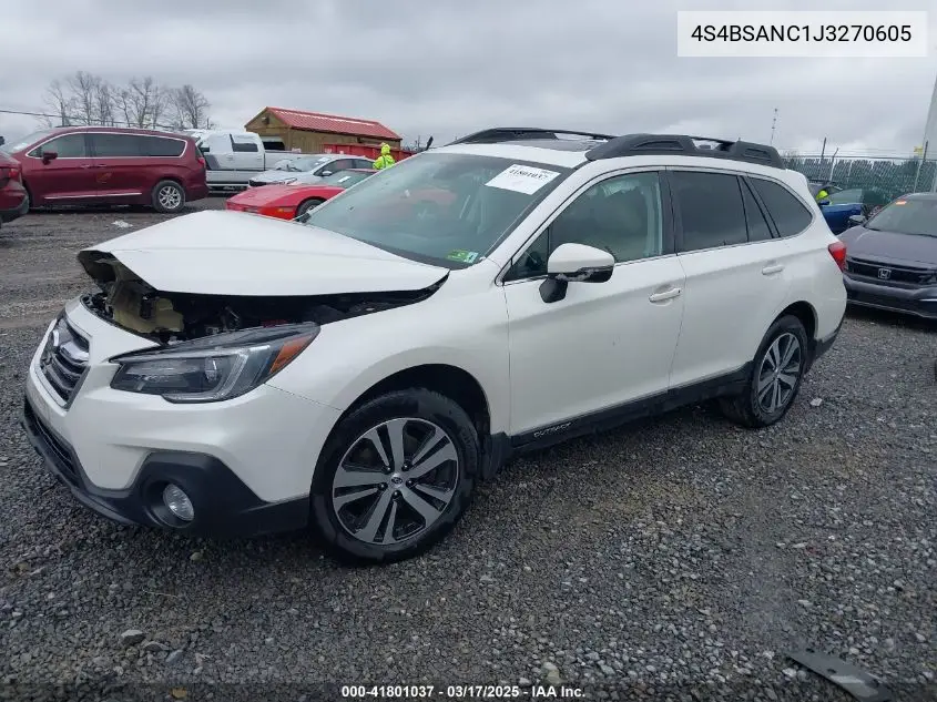 Auction sale of the 2018 Subaru Outback , vin: 4S4BSANC1J3270605, lot number: 41801037
