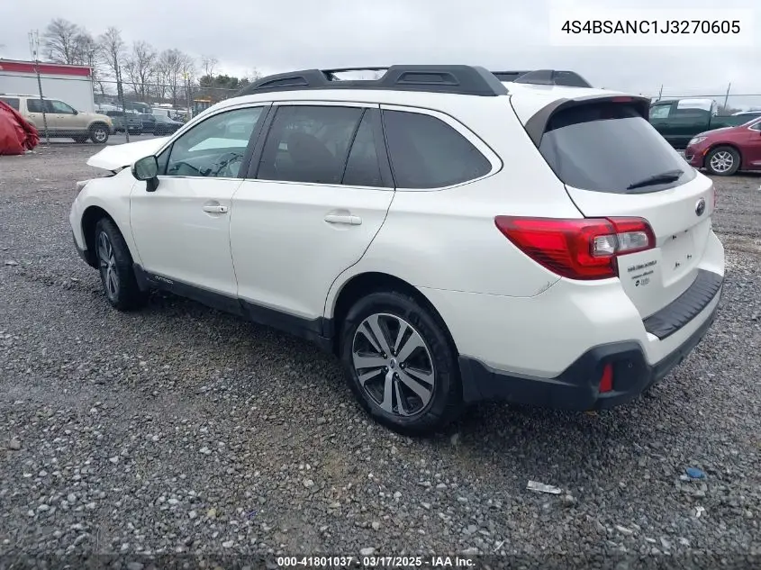 Auction sale of the 2018 Subaru Outback , vin: 4S4BSANC1J3270605, lot number: 41801037