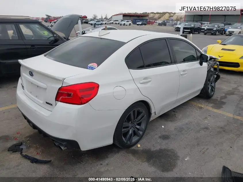 Auction sale of the 2017 Subaru WRX , vin: JF1VA1E67H9827075, lot number: 41490943