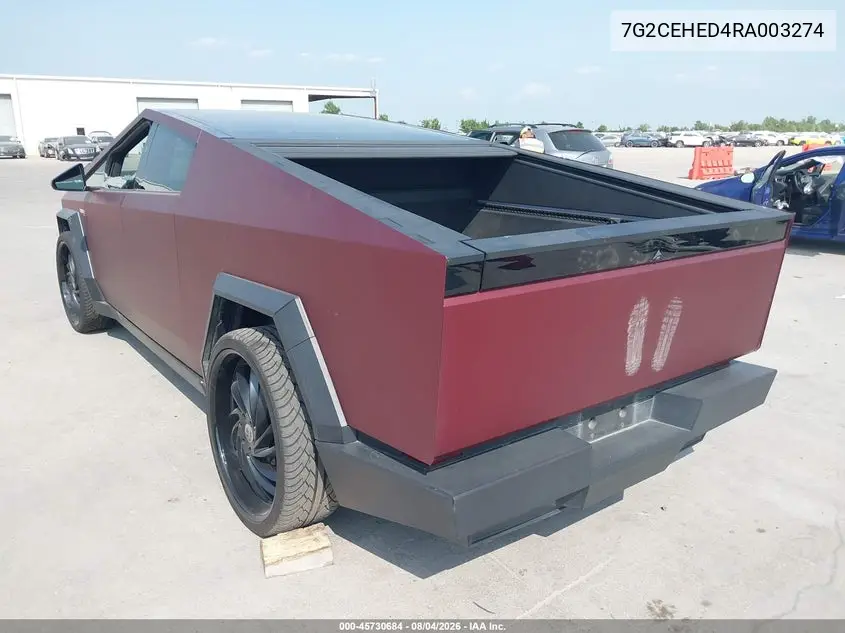 Auction sale of the 2024 Tesla Cybertruck , vin: 7G2CEHED4RA003274, lot number: 45730684