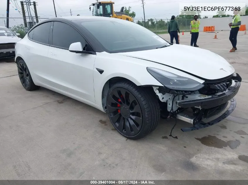 Auction sale of the 2023 Tesla Model 3 , vin: 5YJ3E1EC6PF677363, lot number: 39401004