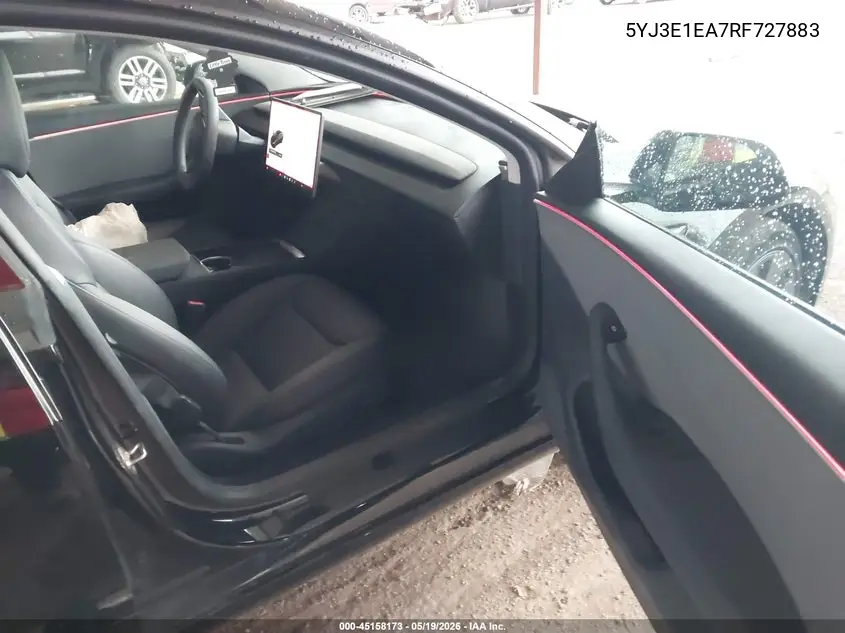 Auction sale of the 2024 Tesla Model 3 , vin: 5YJ3E1EA7RF727883, lot number: 45158173