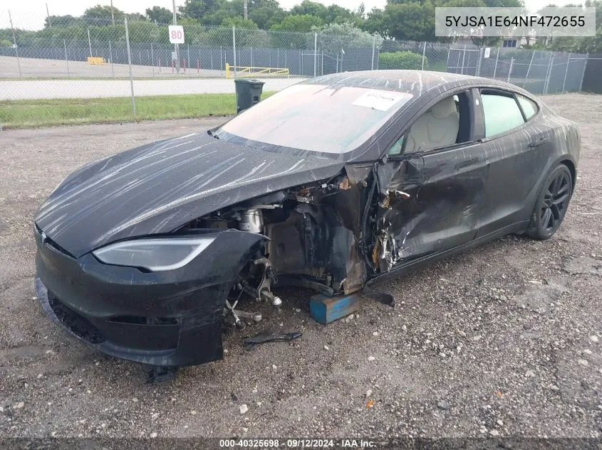 Auction sale of the 2022 Tesla Model S , vin: 5YJSA1E64NF472655, lot number: 40325698