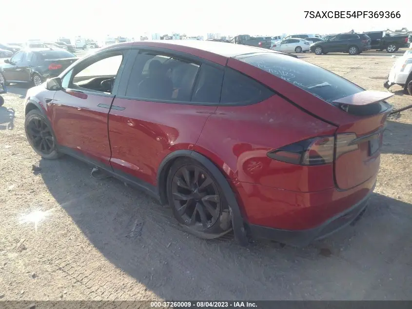 Auction sale of the 2023 Tesla Model X , vin: 7SAXCBE54PF369366, lot number: 37260009