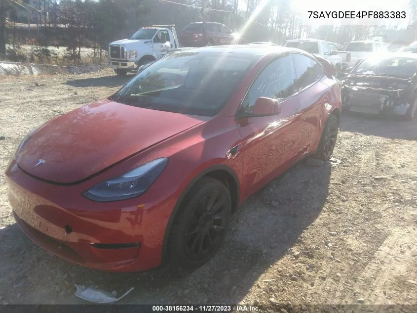 Auction sale of the 2023 Tesla Model Y , vin: 7SAYGDEE4PF883383, lot number: 38156234