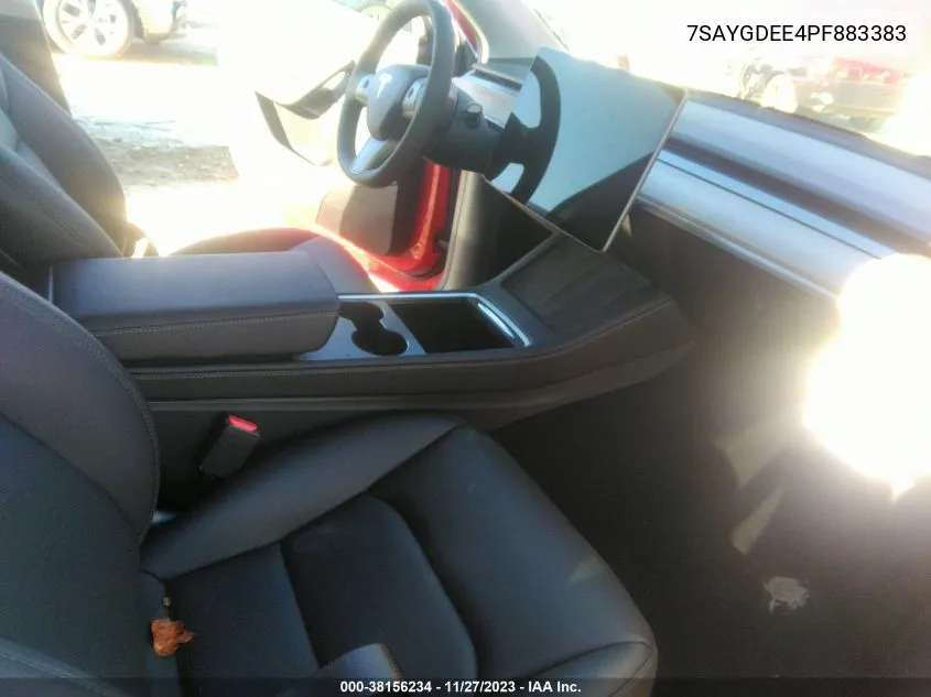 Auction sale of the 2023 Tesla Model Y , vin: 7SAYGDEE4PF883383, lot number: 38156234