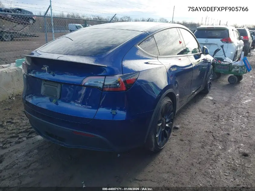 Auction sale of the 2023 Tesla Model Y , vin: 7SAYGDEFXPF905766, lot number: 44087171
