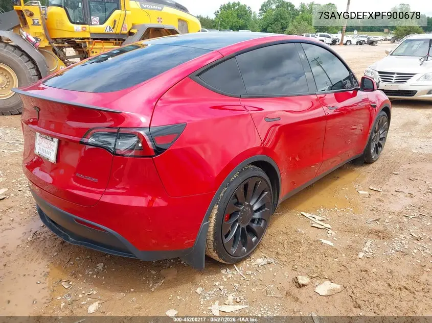 Auction sale of the 2023 Tesla Model Y , vin: 7SAYGDEFXPF900678, lot number: 45200217