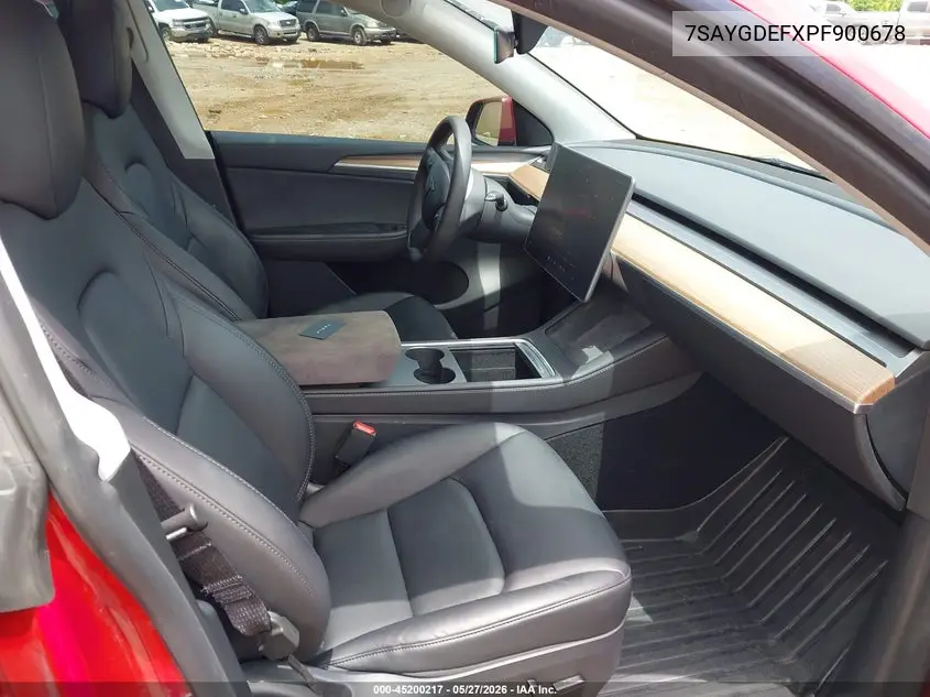 Auction sale of the 2023 Tesla Model Y , vin: 7SAYGDEFXPF900678, lot number: 45200217