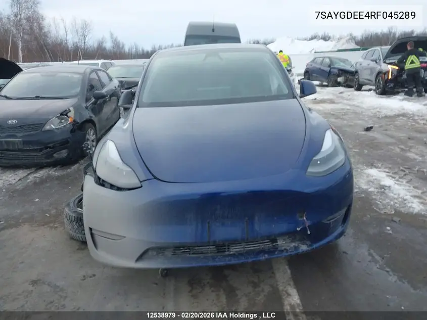 Auction sale of the 2024 Tesla Model Y , vin: 7SAYGDEE4RF045289, lot number: 12538979