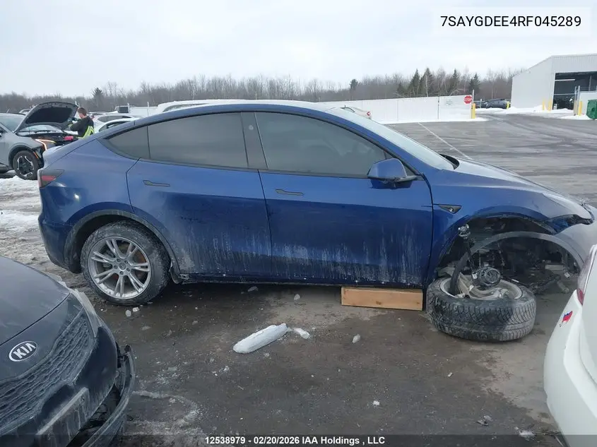 Auction sale of the 2024 Tesla Model Y , vin: 7SAYGDEE4RF045289, lot number: 12538979