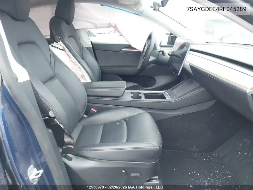 Auction sale of the 2024 Tesla Model Y , vin: 7SAYGDEE4RF045289, lot number: 12538979