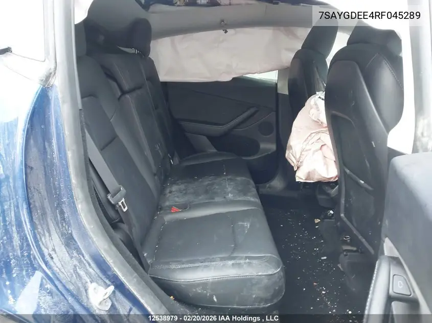Auction sale of the 2024 Tesla Model Y , vin: 7SAYGDEE4RF045289, lot number: 12538979