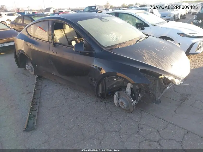 Auction sale of the 2024 Tesla Model Y , vin: 7SAYGAEE2RF009485, lot number: 43694396