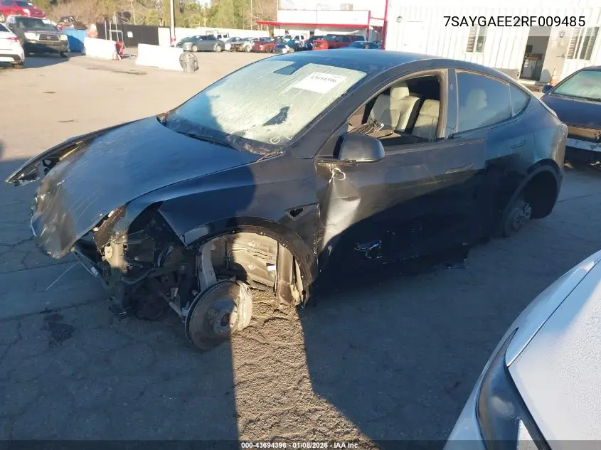 Auction sale of the 2024 Tesla Model Y , vin: 7SAYGAEE2RF009485, lot number: 43694396