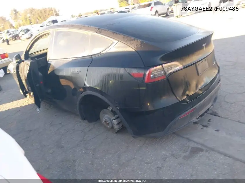 Auction sale of the 2024 Tesla Model Y , vin: 7SAYGAEE2RF009485, lot number: 43694396