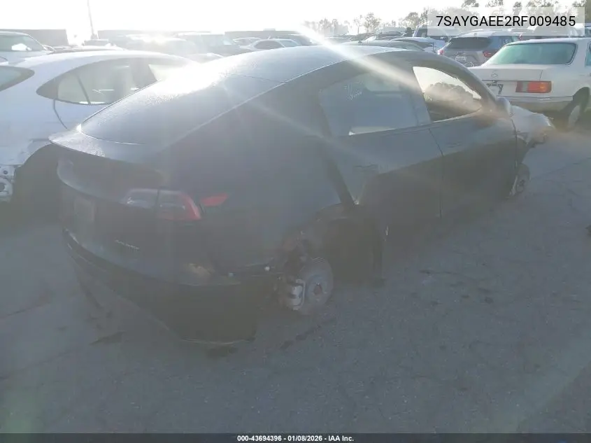 Auction sale of the 2024 Tesla Model Y , vin: 7SAYGAEE2RF009485, lot number: 43694396