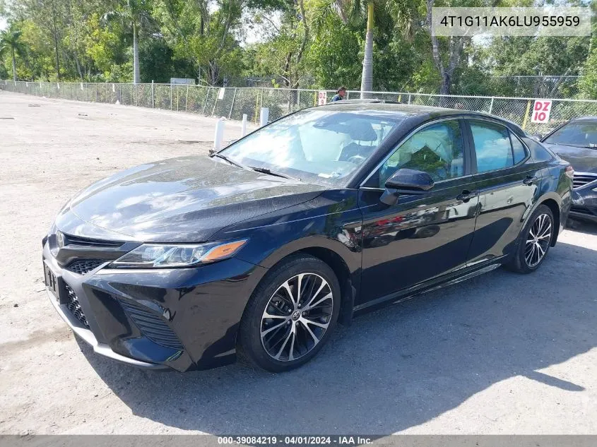 Auction sale of the 2020 Toyota Camry , vin: 4T1G11AK6LU955959, lot number: 39084219