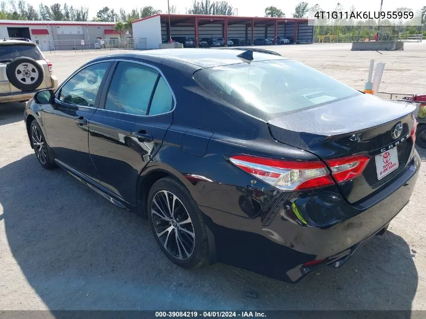 Auction sale of the 2020 Toyota Camry , vin: 4T1G11AK6LU955959, lot number: 39084219
