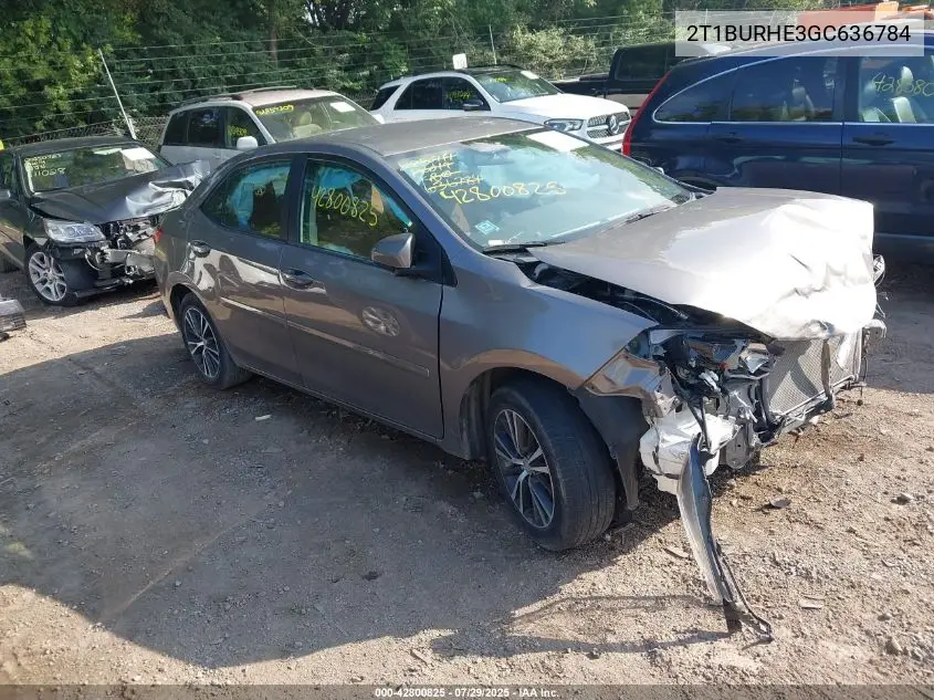 Auction sale of the 2016 Toyota Corolla , vin: 2T1BURHE3GC636784, lot number: 42800825