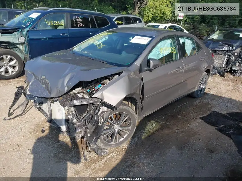 Auction sale of the 2016 Toyota Corolla , vin: 2T1BURHE3GC636784, lot number: 42800825