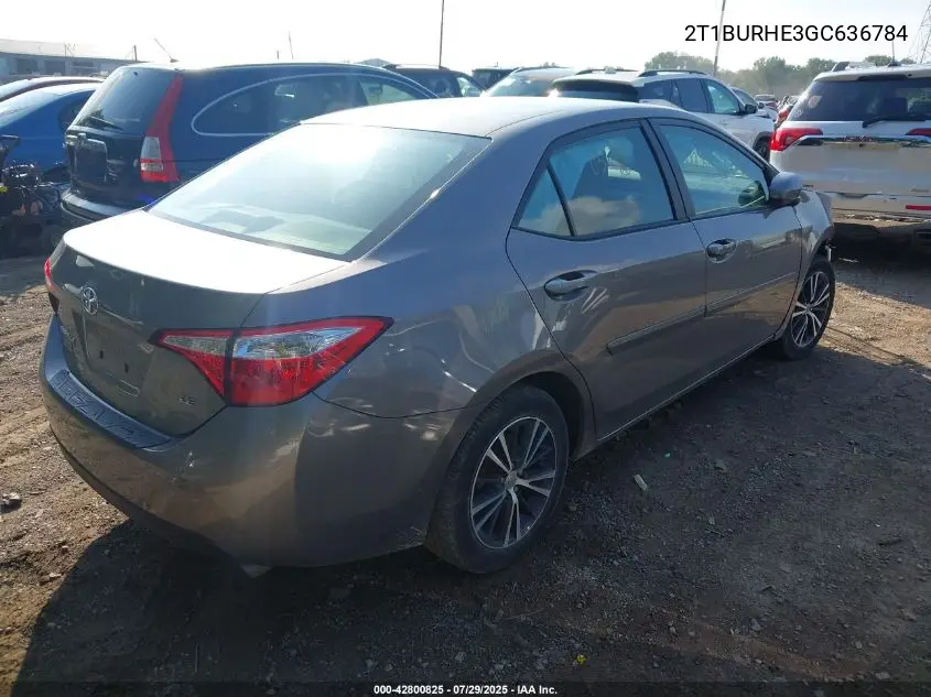 Auction sale of the 2016 Toyota Corolla , vin: 2T1BURHE3GC636784, lot number: 42800825