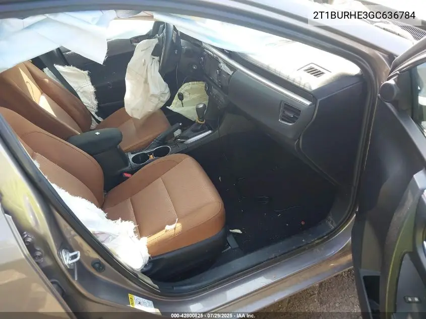 Auction sale of the 2016 Toyota Corolla , vin: 2T1BURHE3GC636784, lot number: 42800825