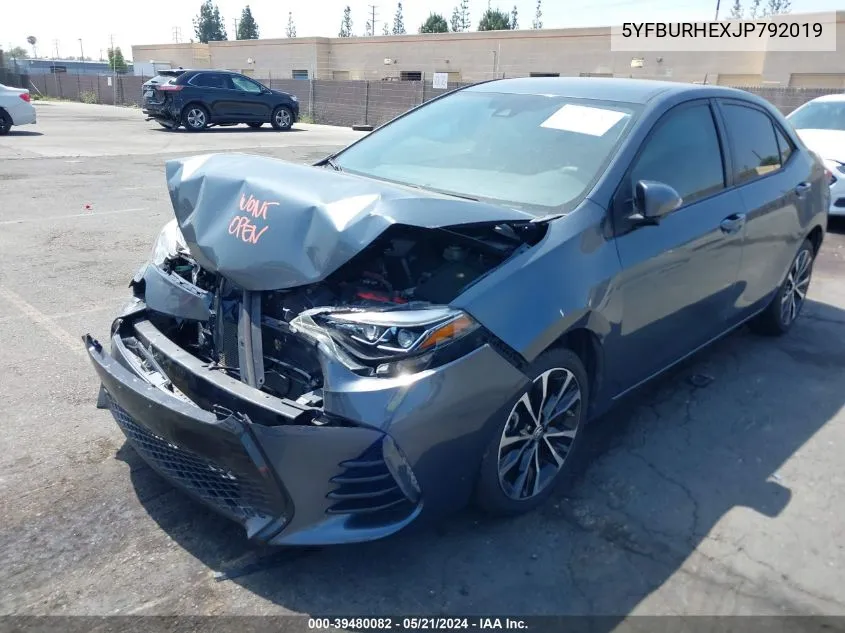 Auction sale of the 2018 Toyota Corolla , vin: 5YFBURHEXJP792019, lot number: 39480082