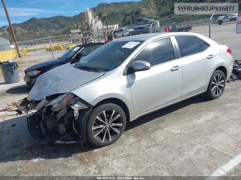Auction sale of the 2018 Toyota Corolla , vin: 5YFBURHE3JP836877, lot number: 44477210