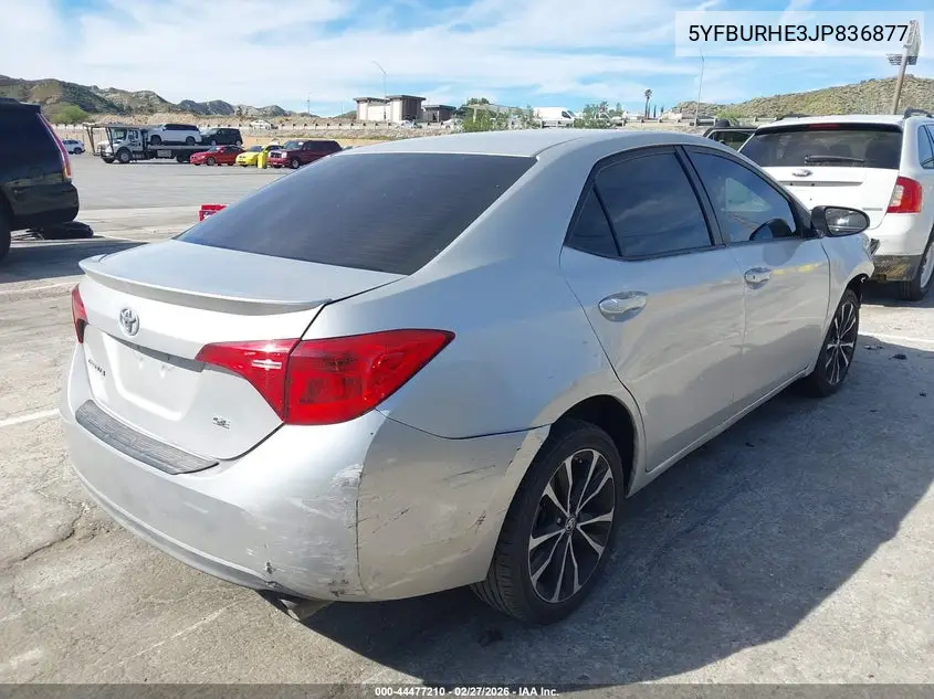 Auction sale of the 2018 Toyota Corolla , vin: 5YFBURHE3JP836877, lot number: 44477210