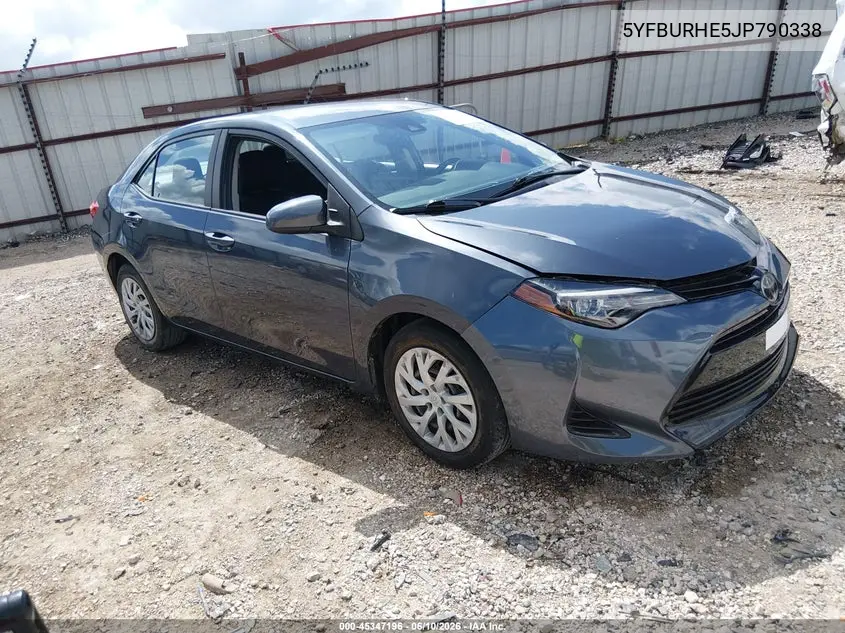 Auction sale of the 2018 Toyota Corolla , vin: 5YFBURHE5JP790338, lot number: 45347196