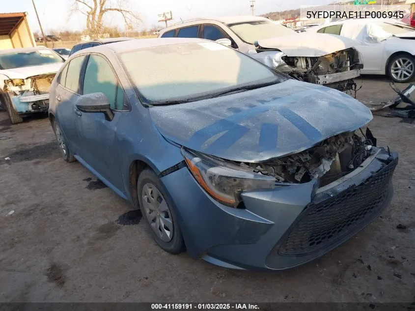 Auction sale of the 2020 Toyota Corolla , vin: 5YFDPRAE1LP006945, lot number: 41159191
