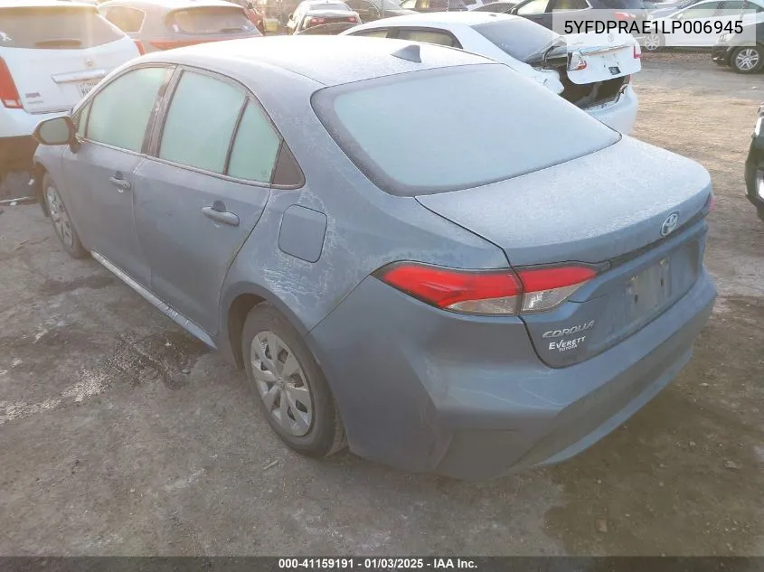 Auction sale of the 2020 Toyota Corolla , vin: 5YFDPRAE1LP006945, lot number: 41159191