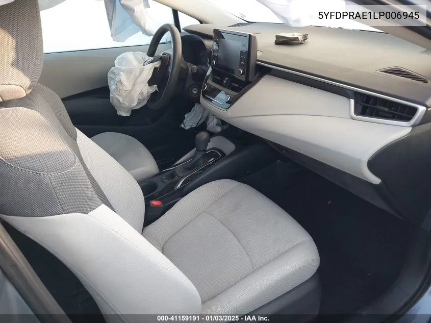 Auction sale of the 2020 Toyota Corolla , vin: 5YFDPRAE1LP006945, lot number: 41159191