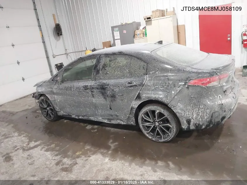 Auction sale of the 2021 Toyota Corolla , vin: JTDS4MCE8MJ058109, lot number: 41333029