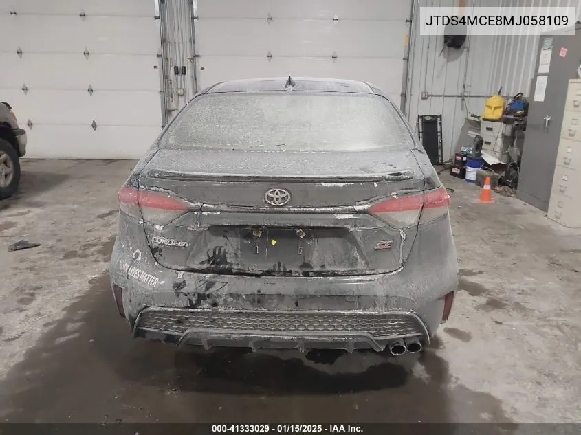 Auction sale of the 2021 Toyota Corolla , vin: JTDS4MCE8MJ058109, lot number: 41333029