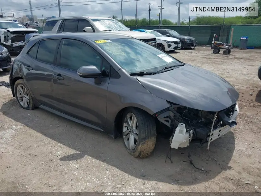 Auction sale of the 2022 Toyota Corolla , vin: JTND4MBE2N3149954, lot number: 44936862